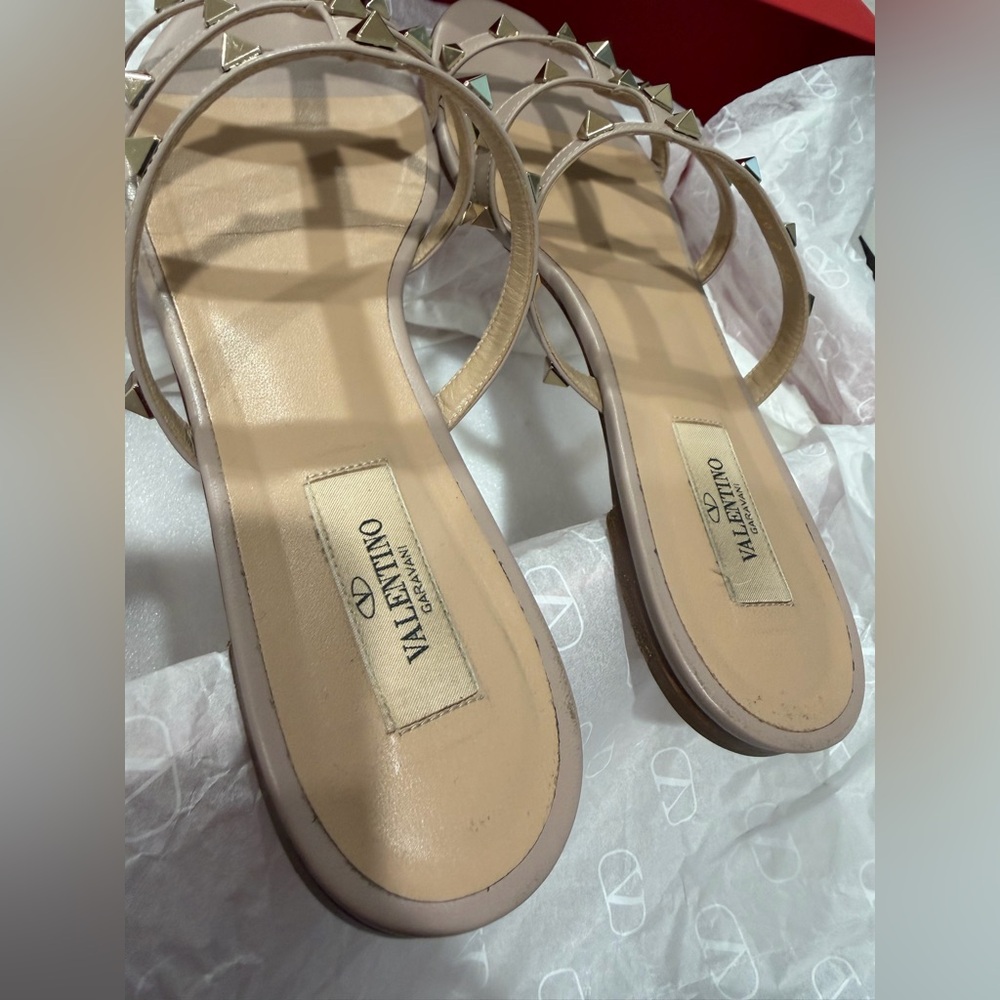 Valentino Rockstud Sandal Poudre - size 40 - Picture 8 of 10